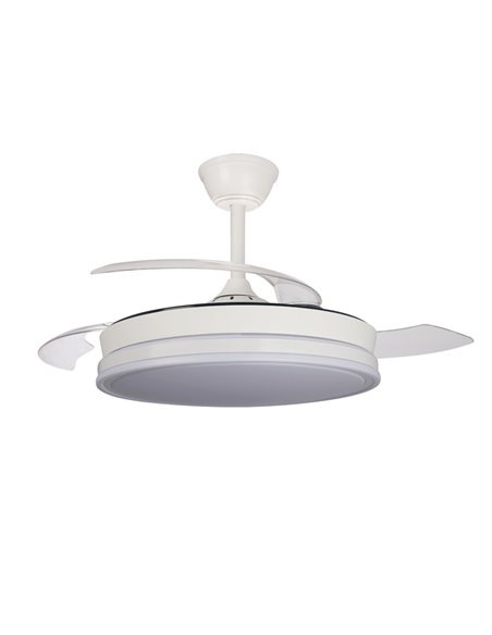 Ventilador LED aspas retráctiles Supereco Blanco 45W 4400Lm CCT