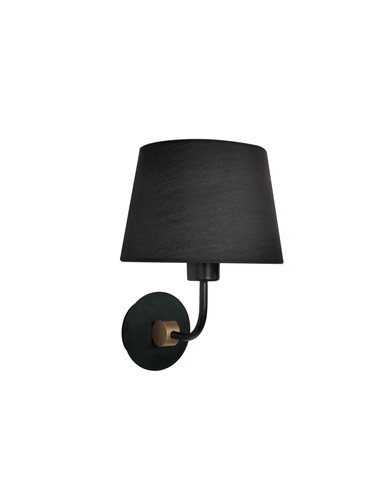 Aplique de pared Solor Negro+Oro 1xE27