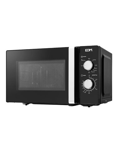 Microondas 700w con grill 1000w black design edm