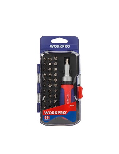 Destornillador de carraca 38 piezas workpro