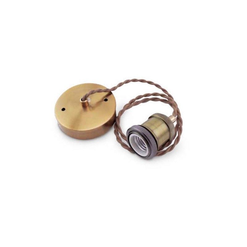 Suporte para luminária pendente 1M latão dourado trançado de cabo GSC 0704715