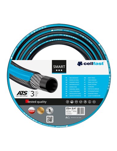 Manguera de riego smart ats de 19 mm x 25 m cellfast