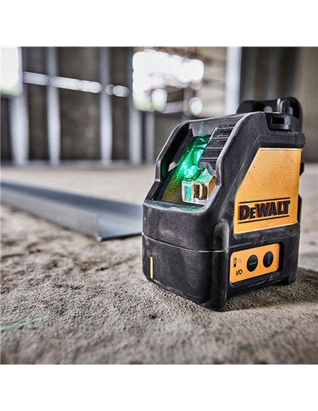 S.of. nivel láser autonivelante verde de 2 líneas en cruz (horizontal y vertical) dw088cg-xj dewalt