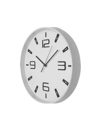 Reloj De Pared Aroa Blanco Movimiento Continuo 30d
