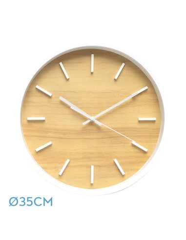 Reloj De Pared Mesoma Blanco-haya 35d Mov.continuo