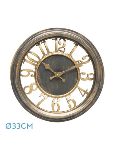 Reloj De Pared Limbo Cuero envejecido 33d Mov.continuo