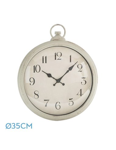 Reloj De Pared Epoca Blanco 41x35x5cm Mov.continuo