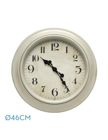 Reloj De Pared Lamba Blanco 46d Agujas Retro