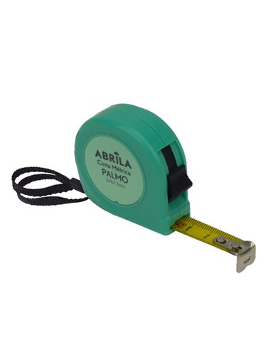 Cinta Metrica Palmo 2mx13mm Verde C/bloqueo, Enganche Magnetico,clip Y Asa