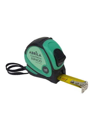 Cinta Metrica Espacio 3mx16mm Negro/verde Clip,asa Enganche Magnetico,bloqueo Y Ergonomico