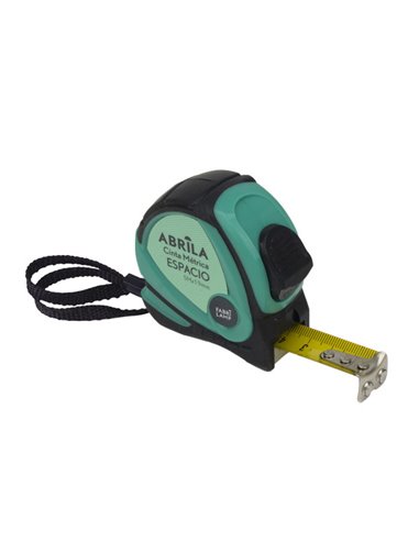 Cinta Metrica Espacio 5mx19mm Negro/verde Clip,asa Enganche Magnetico,bloqueo Y Ergonomico