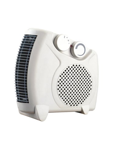 Termoventilador Elec.grato 2000w Blanco Vertical/horizontal 2potencias 3funciones Termostato Reg. Asa 22,5x24,5x12cm