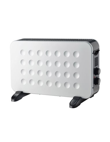 Convector Hogar 2000w Blanco/negro 2potencias Termost.regulable Protecc.contracalentamiento,Turbo 38x61x22cm