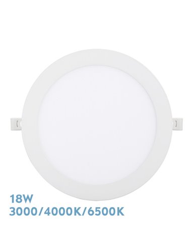 Downlight Empotrar Silex 18w 3000-4000-6500k Blanco 1620lm Redondo 22,5d Corte 20d