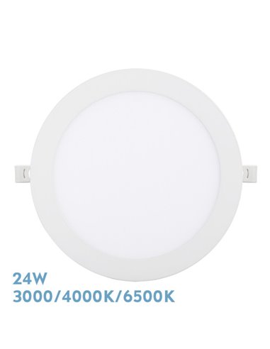 Downlight Empotrar Silex 24w 3000-4000-6500k Blanco 2160lm Redondo 22,5d Corte 20d