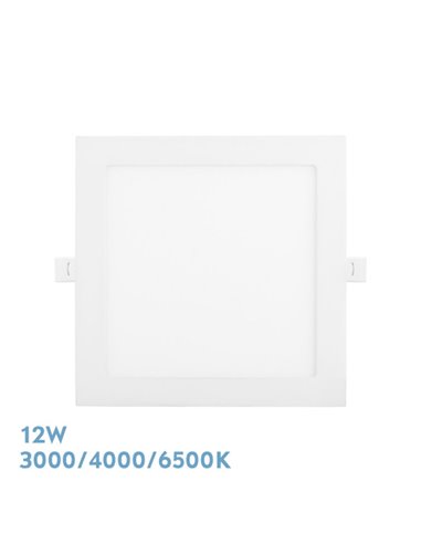 Downlight Empotrar Abaco 12w 3000-4000-6500k Blanco 1080lm Cuadrado 1,3x17x17cm Corte 15d