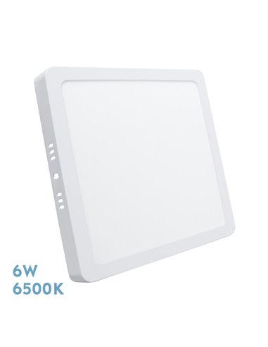 Downlight Superficie Cuadrado Selenita 6w 6500k Blanco 540 Lm 2,8x12x12 Cm