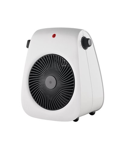 Termoventilador Electrico Estilo 2000w Blanco 2potencias 3funciones Termost.reg. Antivuelco Y Asa 26,8x21,2x14cm