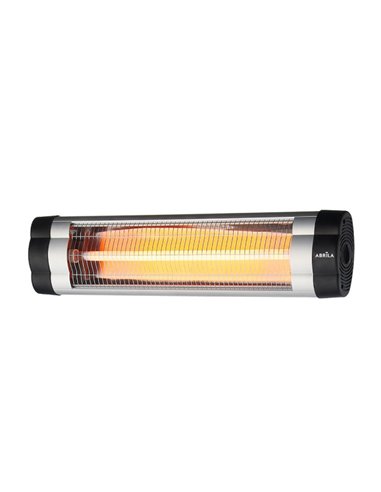 Calefactor Exterior Cuarzo Austral 2500w Neg/cr Infrar Rojo Pie/pared Termost.reg.20x87x8,5cm