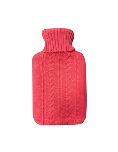 Bolsa Agua Caliente Mimo 1,7l Forro Rosa Jersey 20x32x4cm Flexible Agradable Al Tacto