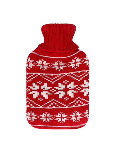 Bolsa Agua Caliente Mimo 1,7l Forro Rojo Navidad 20x32x4 Cm Flexible Y Agradable Al Tacto