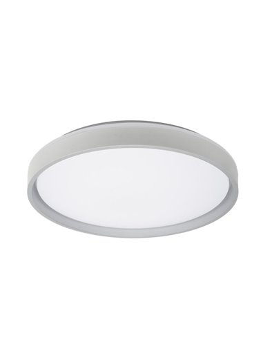 Plafon Morgan 60w 3000-4200-6500k Blanco/plata  7,5x50x50cm 5400lm C/remoto