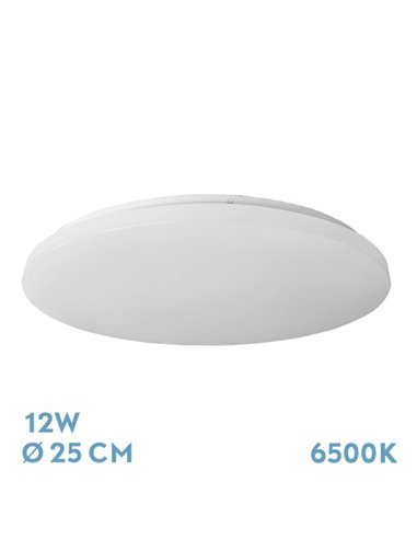 Plafon Tadeo 12w 6500k Blanco 5,5x25x25cm 1180lm