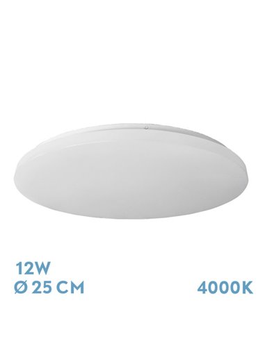 Plafon Tadeo 12w 4000k Blanco 5,5x25x25cm 1180lm