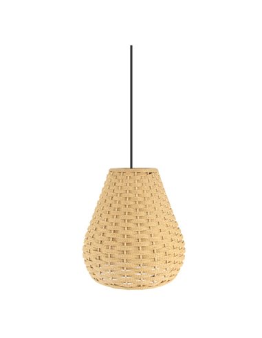 Colgante Bambu Alente Neg/natural 1xe27 Regx37x37cm