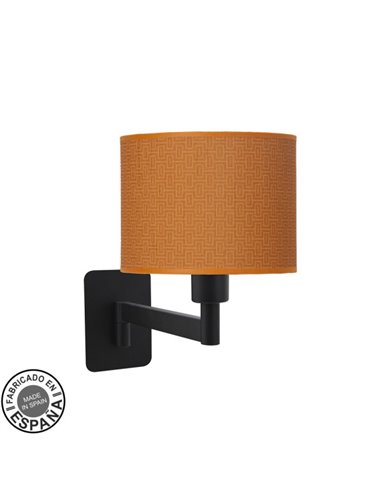 Aplique Abatible Moda 1xe14 Negro/naranja 26x17x28 Cm