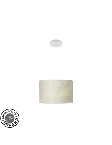 Colgante Moda 1xe27 Blanco/cañizo Blanco Regx30x3