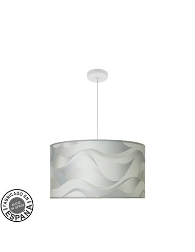 Colgante Moda 3xe27 Blanco/ola Gris Regx50x50cm C/difusor