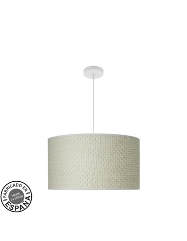 Colgante Moda 3xe27 Blanco/cañizo Blanco Regx50x50cm C/difusor