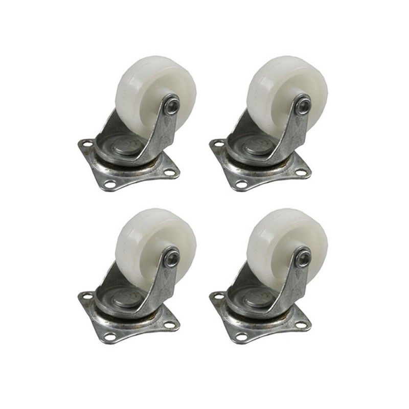 Set 4 ruedas 40mm blancas EDM 85963