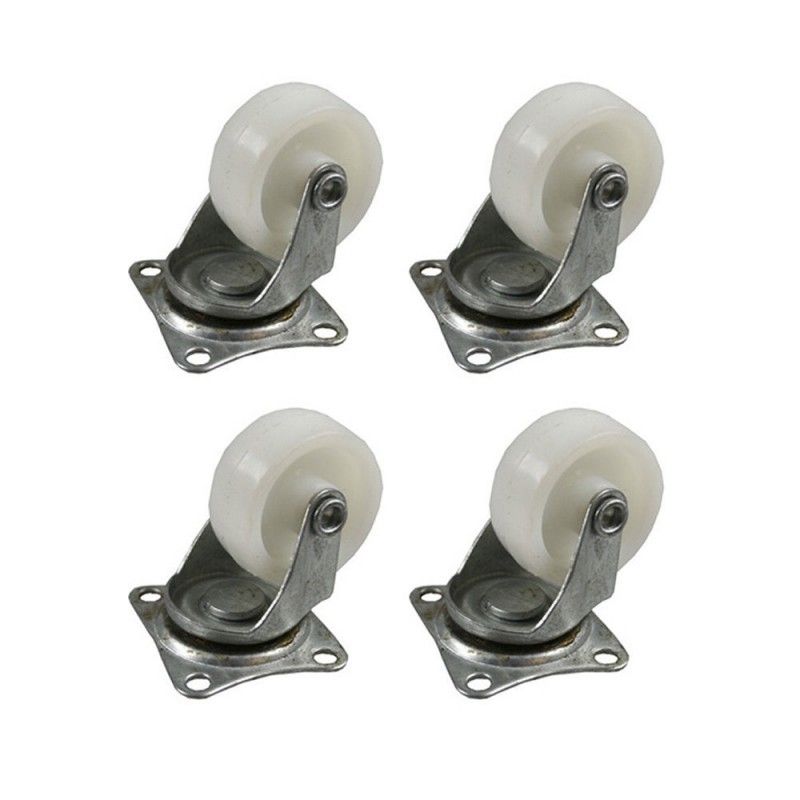 Set 4 ruedas 50mm blancas EDM 85965