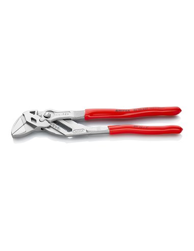 Tenaza llave alicate y llave en una sola herramienta recubiertos de plástico cromado 250 mm 8603250 knipex