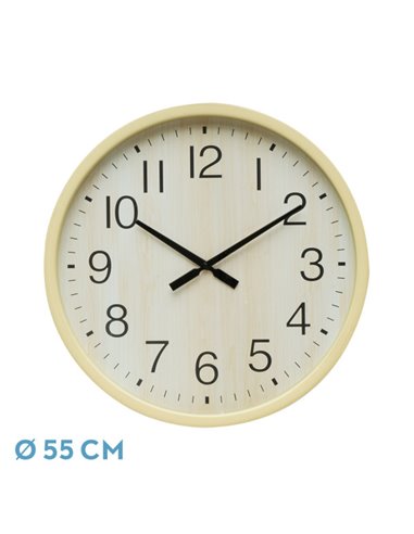 Reloj De Pared Manilva Haya 55x55x4 Cm Movimiento Continuo