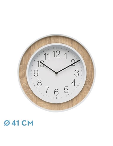 Reloj De Pared Ojen Haya/blanco 41x41x5 Cm Movimiento Continuo