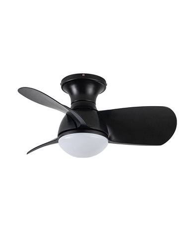 Ventilador LED Epona Negro 20W 2000Lm CCT Dim