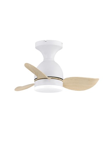 Ventilador LED Julie Blanco+Madera 20W 2000Lm CTT Dim