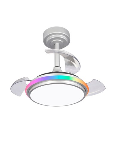 Ventilador LED Antila Mini XS RGB Gris 40W 3500Lm CCT Dim