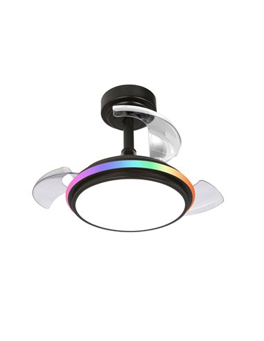 Ventilador LED Antila Mini XS RGB Negro 40W 3500Lm CCT Dim