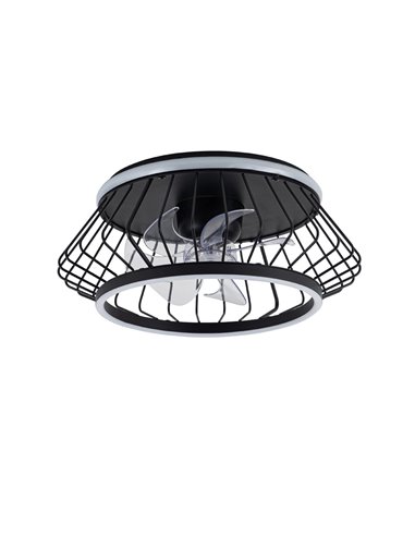 Ventilador Plafón LED Cobra Negro 50W 4800Lm. CCT Dim