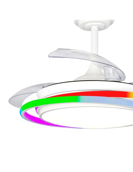 Ventilador LED Antila Mini RGB Blanco 45W 4500Lm CCT Dim