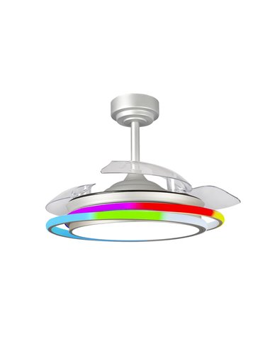 Ventilador LED Antila Mini RGB Gris 45W 4500Lm CCT Dim