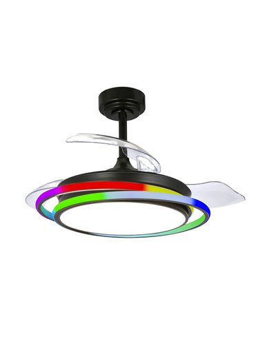 Ventilador LED Antila Mini RGB Negro 45W 4500Lm CCT Dim