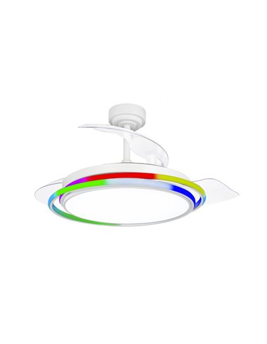 Ventilador LED Antila RGB Blanco 65W 6500Lm CCT Dim