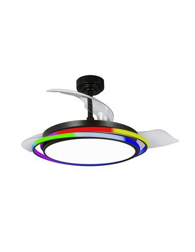 Ventilador LED Antila RGB Negro 65W 6500Lm CCT Dim