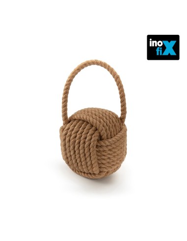 Butée de porte textile 1kg noeud naturel INOFIX