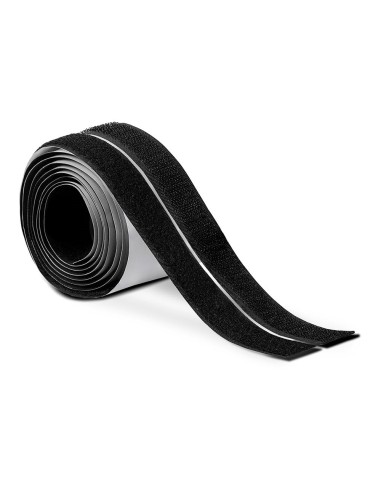 Fermeture à rouleau adhésif boucle crochet 20mm x 1,5m noir INOFIX 2144-3